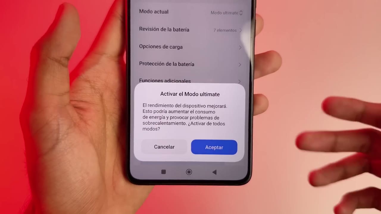 Aviso Activar el Modo ultimate en los ajustes de batería del POCO X7 Pro