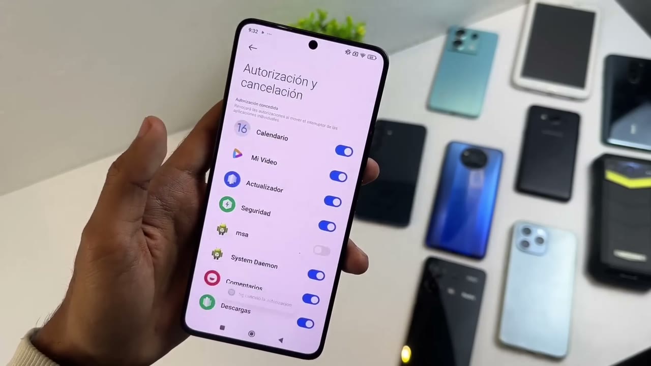 Lista Autorización y cancelación del POCO X7 Pro con msa entre las apps