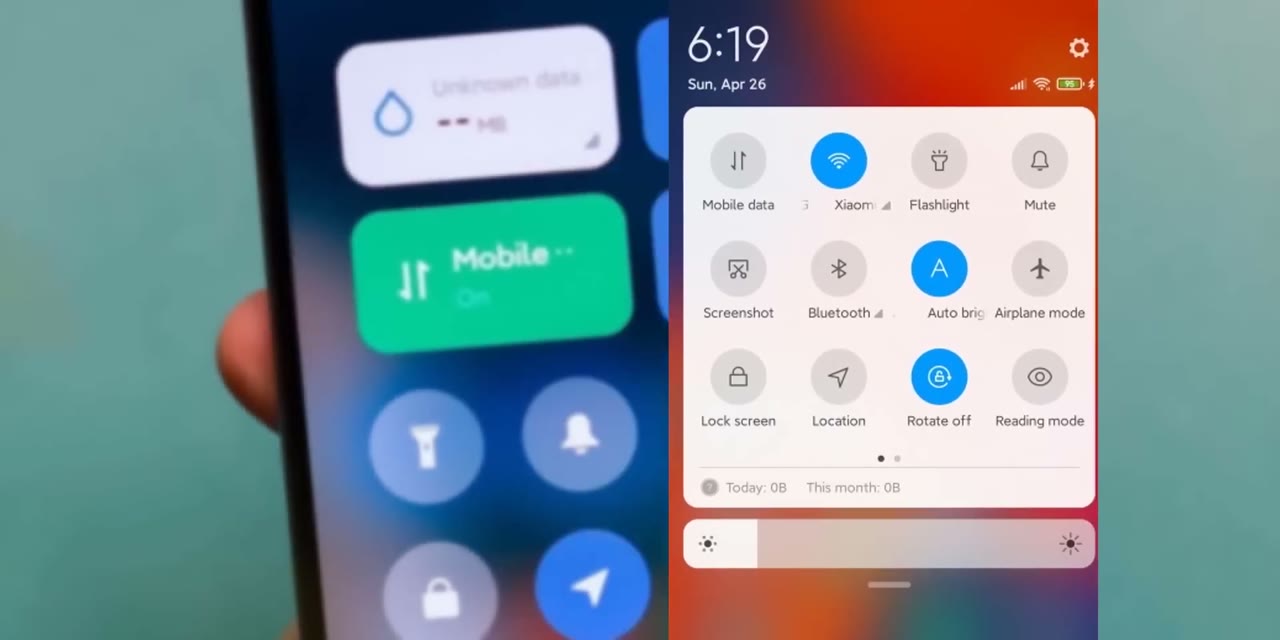 Comparación del centro de control nuevo de Xiaomi junto al estilo anterior