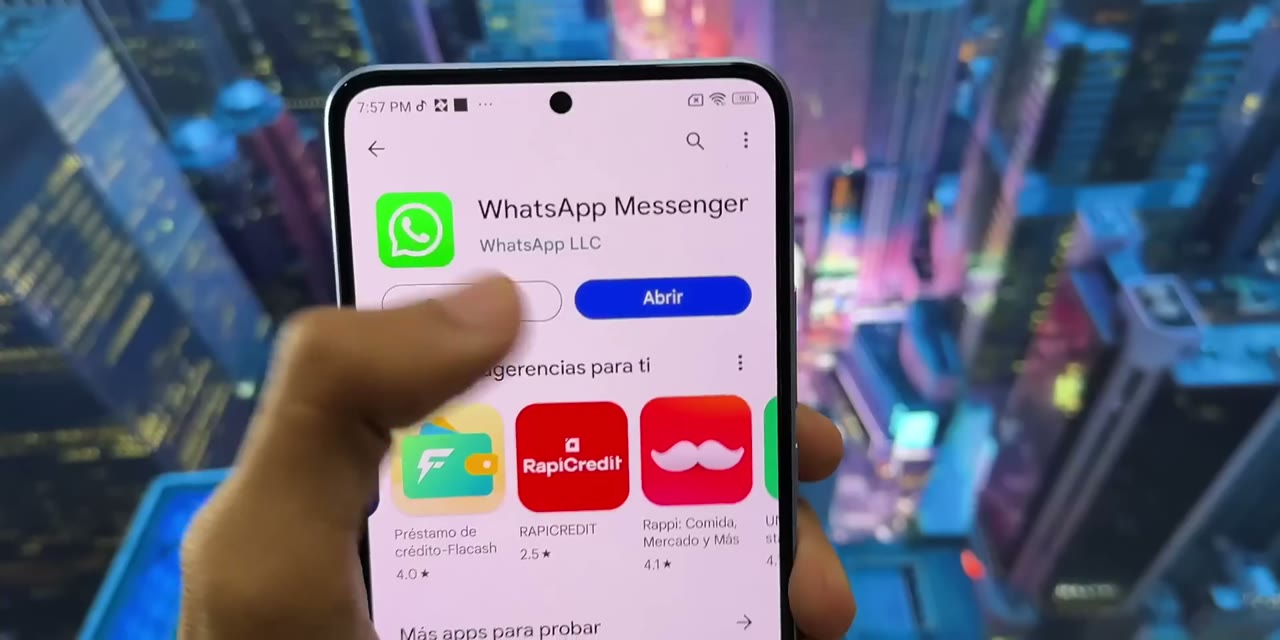 WhatsApp Messenger oficial en la Play Store del segundo celular